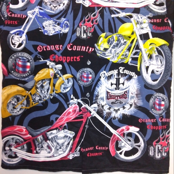 Vintage Orange County Chopper Short Sleeve Button Down Men's Size Large - Picture 12 of 12